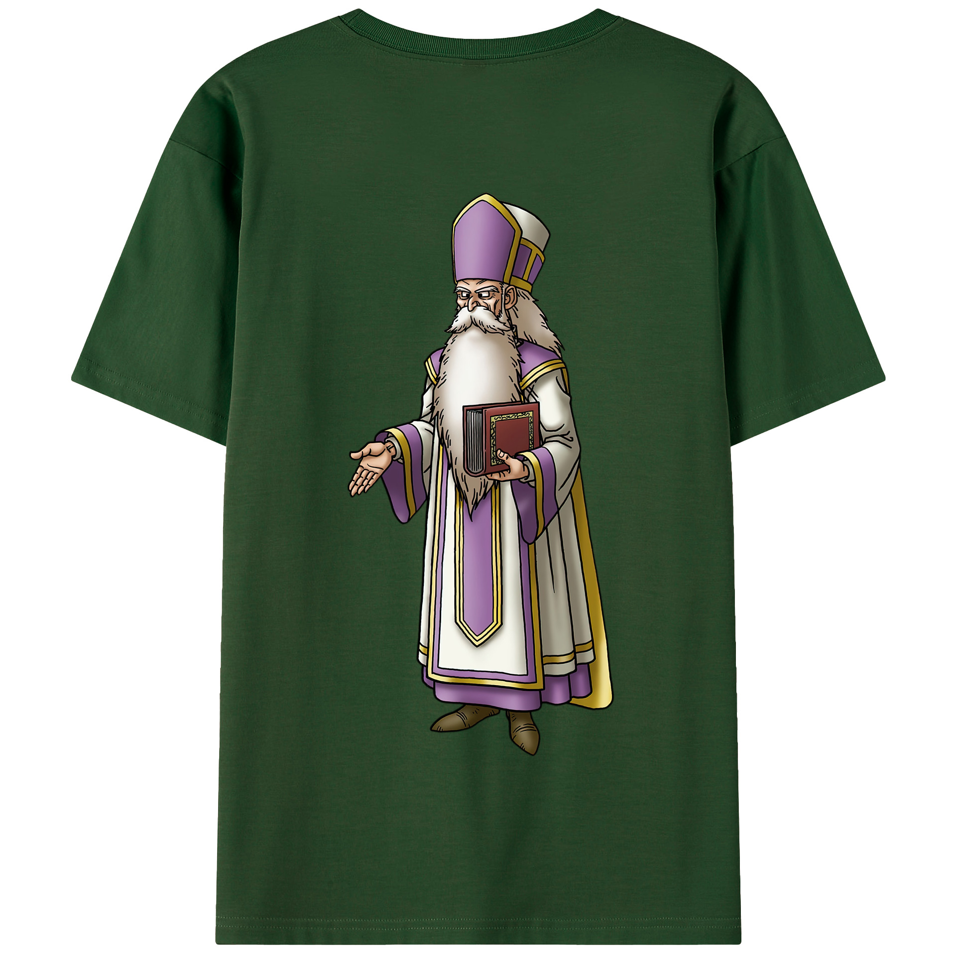 （画像用） ドラゴンクエスト Doragon Kuesuto Dragon Quest 綿100％半袖Tシャツ（背面プリント）